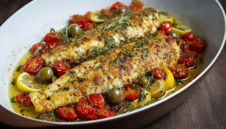 Mediterranean Baked Fish (Easy, Healthy & Flavor-Packed Recipe)