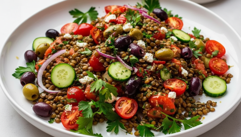 Mediterranean Lentil Salad (Healthy, Protein-Packed & Refreshing)