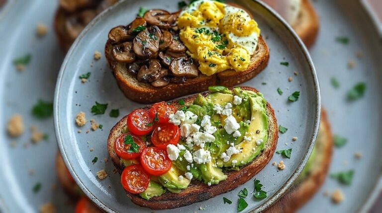 Avocado Toast with Feta and Cherry Tomatoes – Fresh, Creamy & Perfectly Balanced