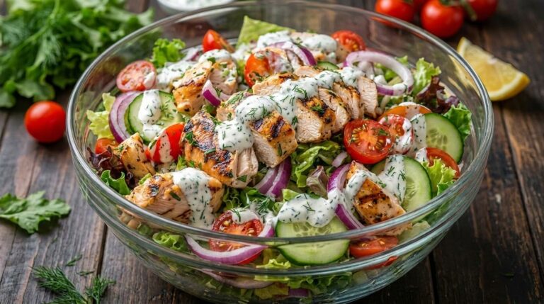 Mediterranean Tzatziki Chicken Salad (Fresh, Creamy & Protein-Packed)