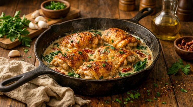 Creamy Tuscan Chicken – Rich, Velvety & Restaurant-Style Comfort
