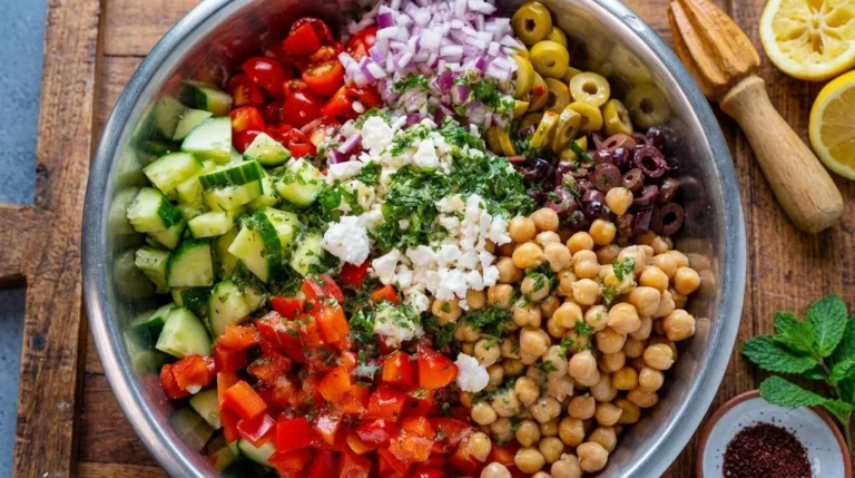 Mediterranean Chickpea Salad- Fresh, Protein Packed & Bursting with Mediterranean Flavor
